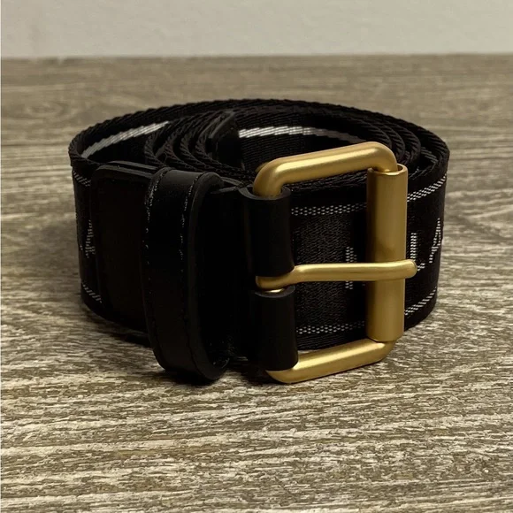 Unisex jacquard moschino belt Moschino Black Fantasy Print Jacquard Belt Moschino main image 2
